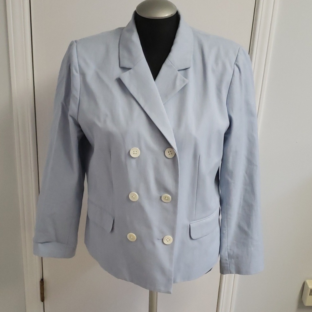 Jcrew size 14 double breasted cotton blazer